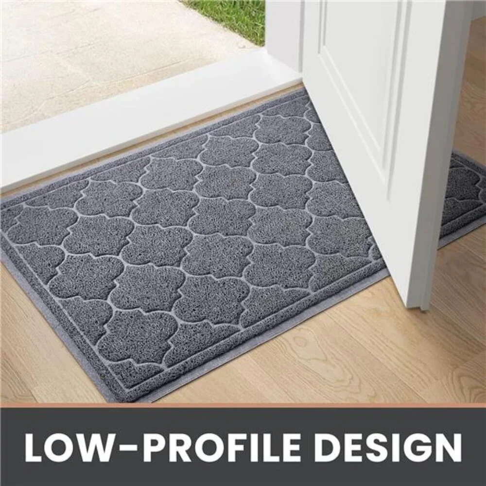 Door Mat Large 24x36 Inch Indoor Outdoor Doormat, Non-Slip Low-Profile Design